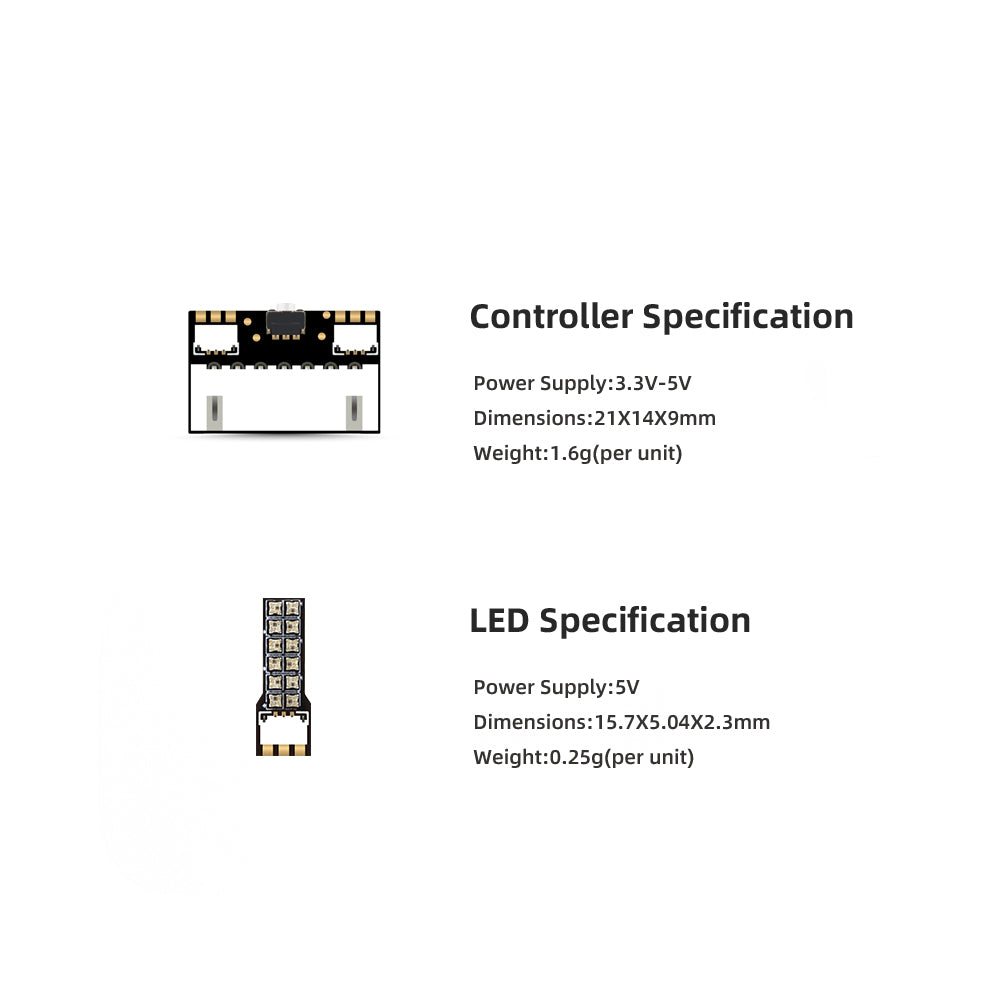 HGLRC RS Racing LED 4pcs 2812  - Drone Kit Plug And Play recension och pris